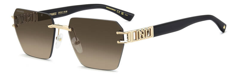Dsquared2 D2 0173/S Brown Men's Sunglasses with Gold Frame 58mm