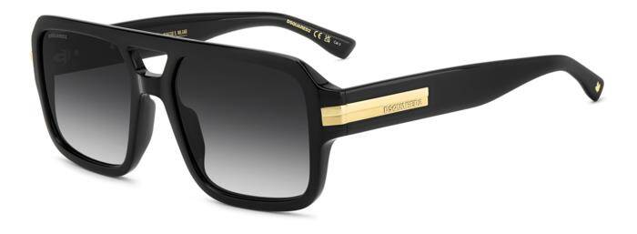 Dsquared2 D2 0197/S Men's Classic Black Sunglasses 57mm