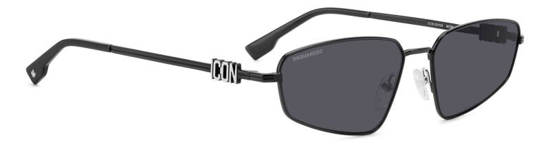 Dsquared2 Icon 0015/S Grey Lens Men's Sunglasses - Black