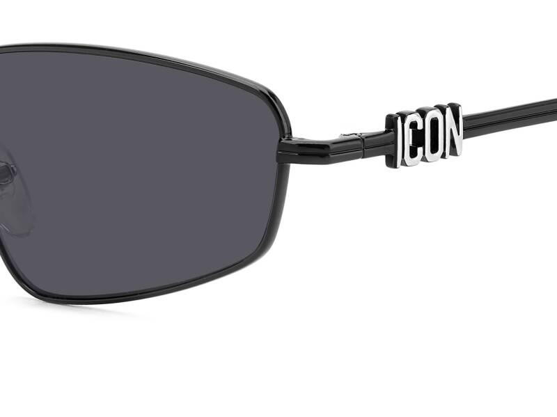 Dsquared2 Icon 0015/S Grey Lens Men's Sunglasses - Black