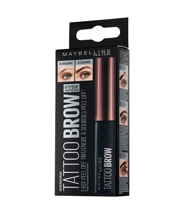 Maybelline New York Brow Tattoo Longlasting Tint Dark Brown - Enhance Your Brows with Long-Lasting Color - Eyebrow Pencil