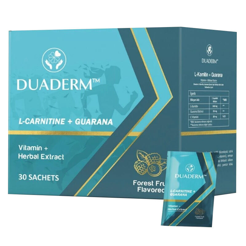 Duaderm L-Carnitine & Guarana Dietary Supplement 30 Sachets