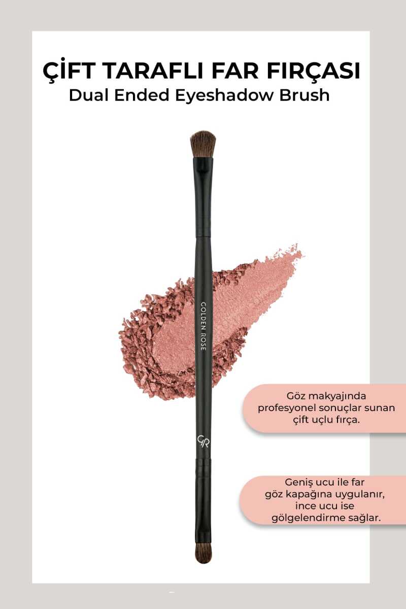 Golden Rose Dual Ended Eyeshadow Brush for Seamless Blending