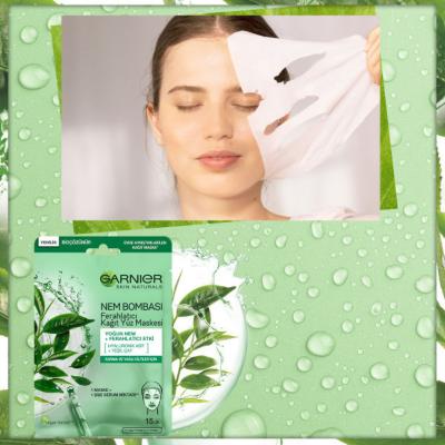 Garnier Hydrating Face Mask with Hyaluronic Acid & Green Tea - Refreshing Sheet Mask for Combination & Oily Skin - view 5