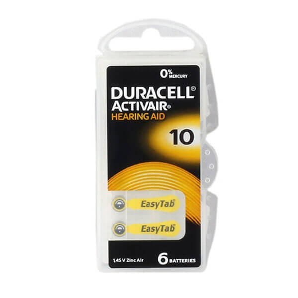 Duracell Activair Size 10 Hearing Aid Batteries 6-Pack