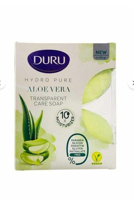 Duru Hydro Pure Aloe Vera Bar Soap 2-Pack 135g