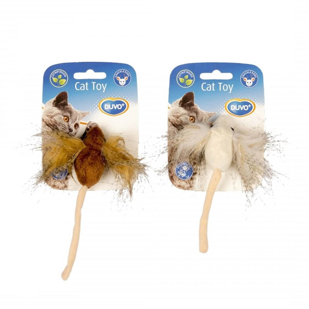 Duvo+ Big Ear Mouse Cat Toy with Catnip and Sound