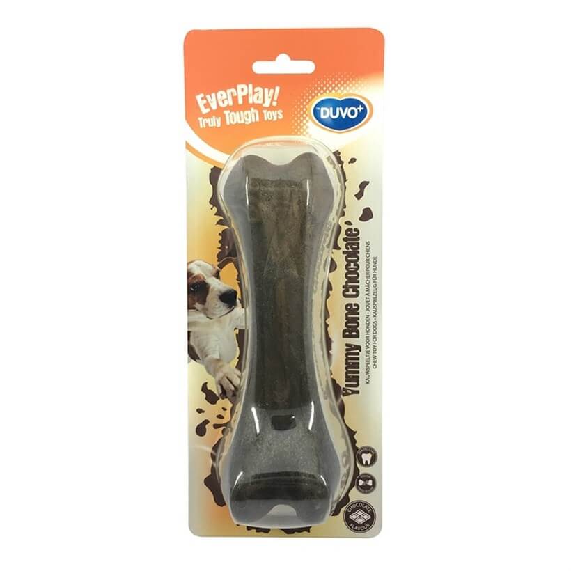 Duvo+ Chocolate Scented Durable Bone Dog Chew Toy 18.5cm