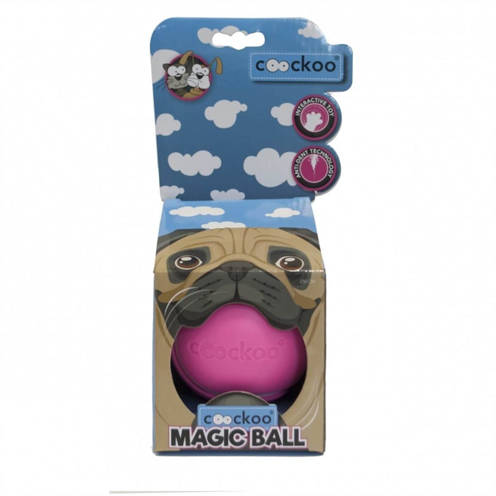 Duvo+ Coockoo Magic Ball Interactive Dog Toy, 8.6 cm Pink