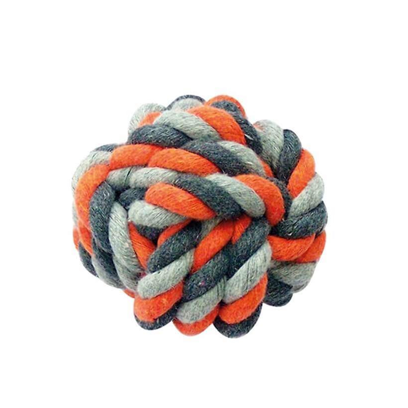 Duvo+ Knotted Cotton Ball Dog Toy for Dental Health 8 cm