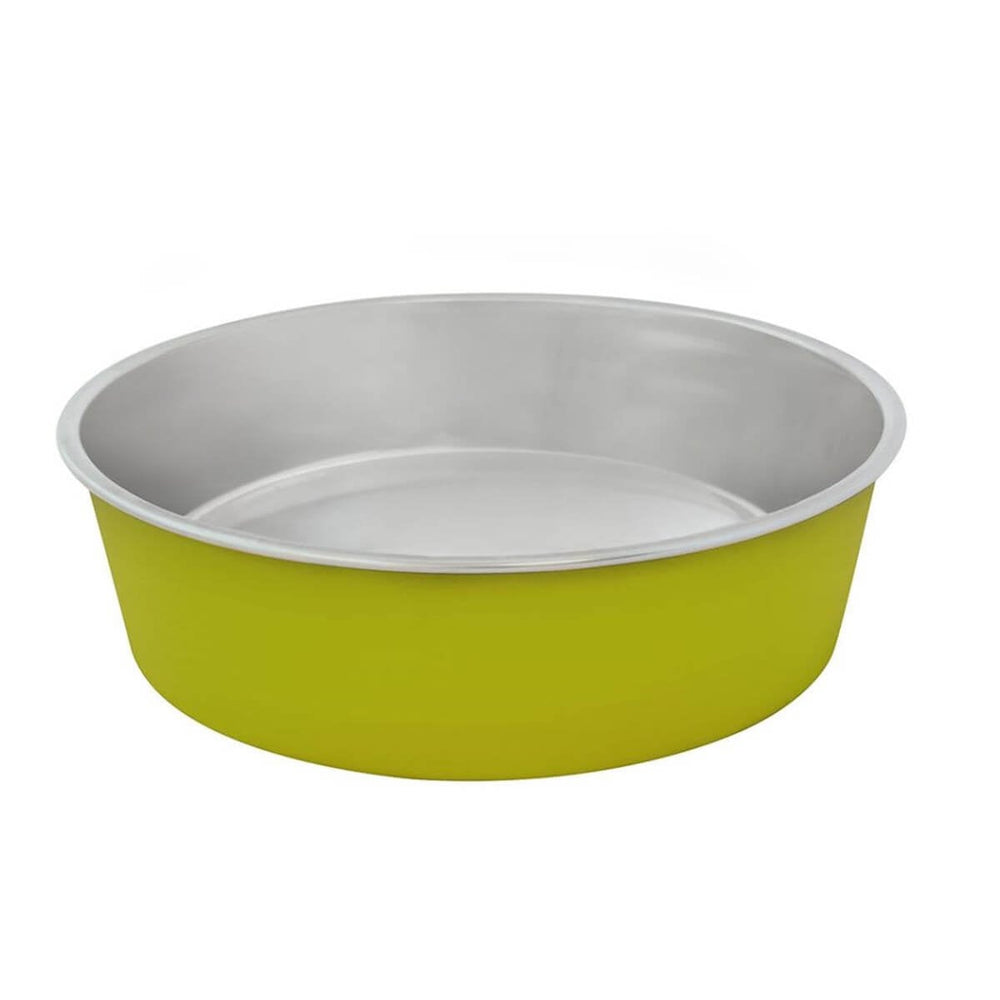 Duvo+ Matte Pet Feeding Bowl Non-Slip Stainless Steel Green 1500ml