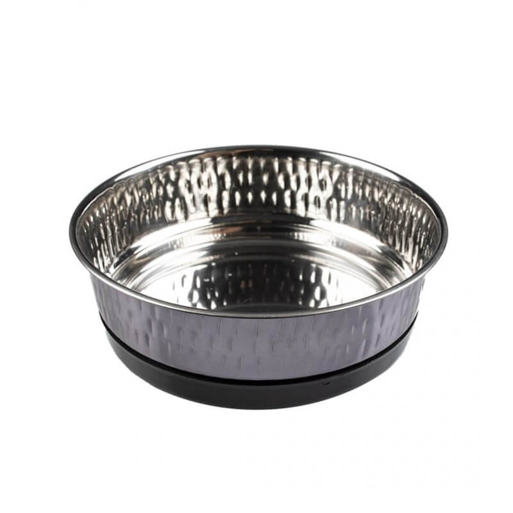Duvo+ Glossy Fix Stainless Steel Pet Bowl for Cats & Dogs 490 ml