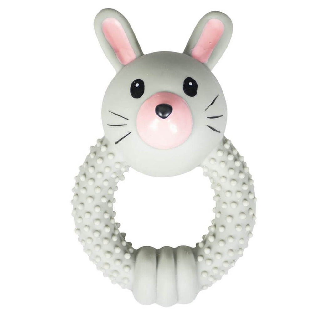 Duvo+ Latex Rabbit Squeaky Ring Dog Toy 15.5cm