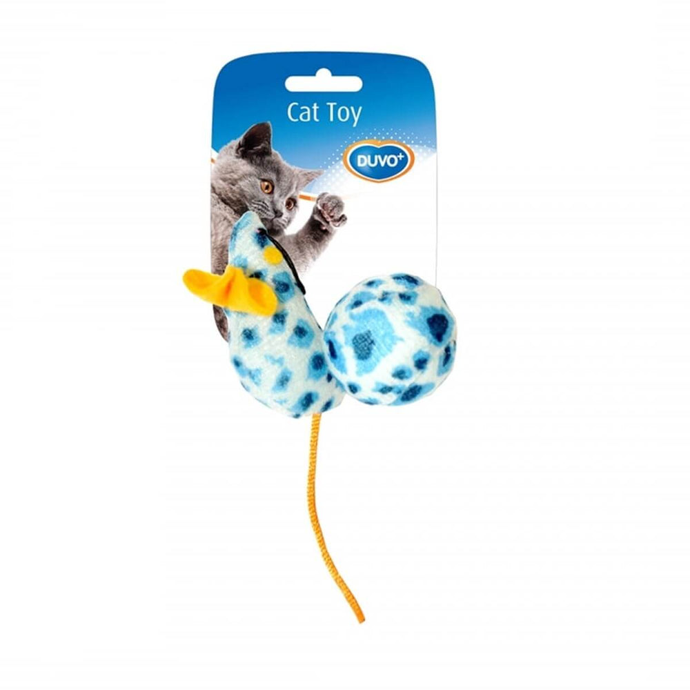 Duvo+ Mouse and Ball Cat Toy with Catnip 10x4x4cm
