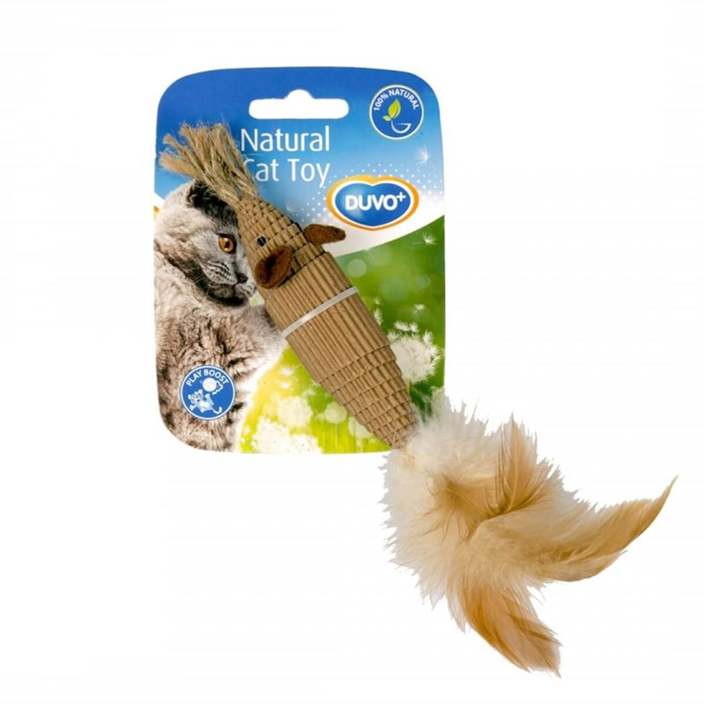 Duvo+ Nature Cardboard Cat Toy with Catmint and Tail