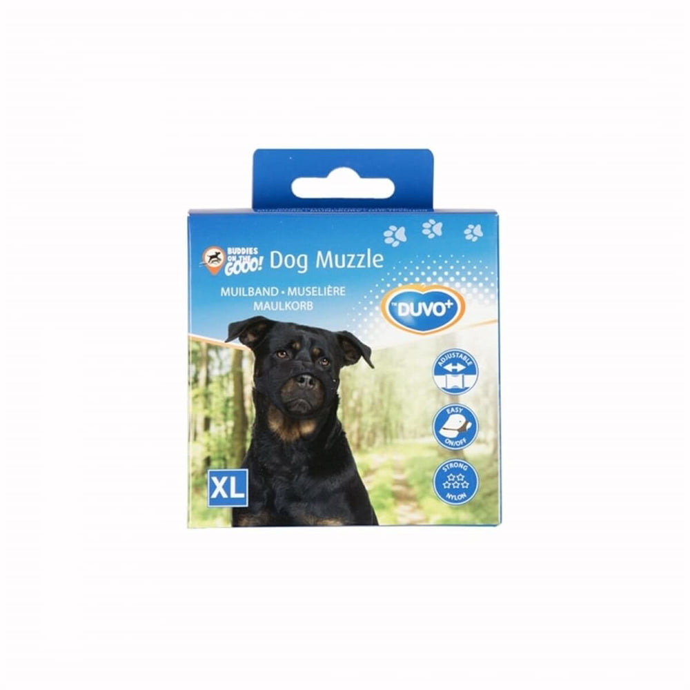 Duvo+ Nylon Dog Muzzle XL - Comfortable Adjustable Basket Design