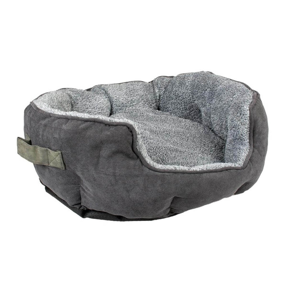 Duvo+ Oval Velvet Dog Bed with Extra Padding Medium 61x51cm