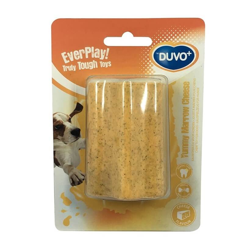 Duvo+ Cheese Scented Soft Bone Dog Toy for Moderate Chewers 50g