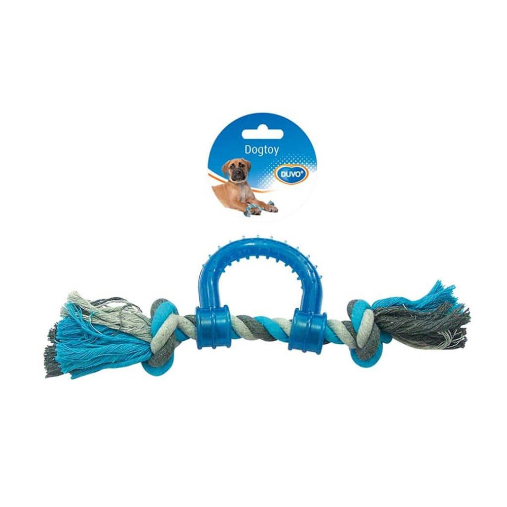 Duvo+ Plastic Knotted Tug Ring Dog Floss Toy for Oral Health