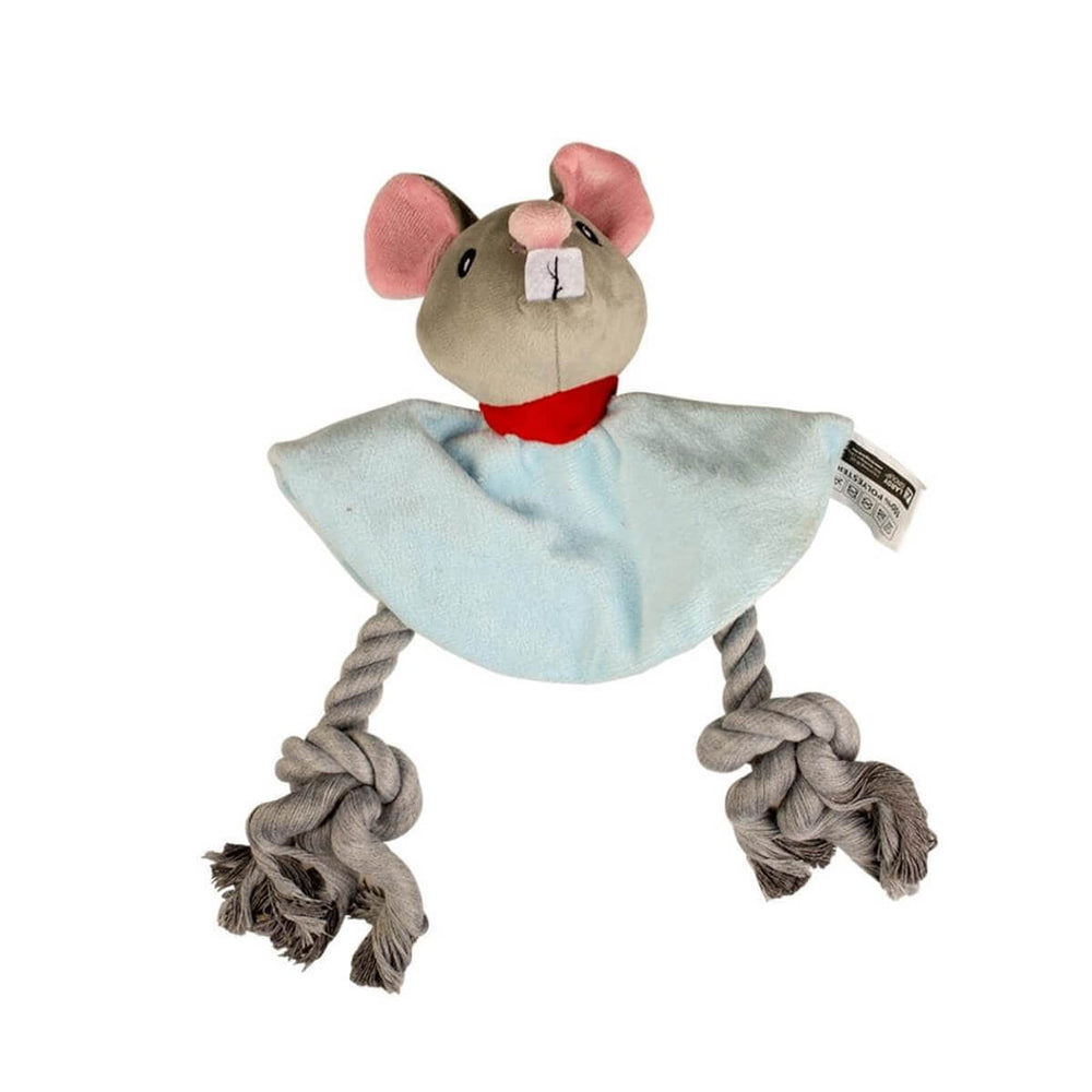 Duvo+ Plush Mouse Dog Dental Rope Toy 18 cm