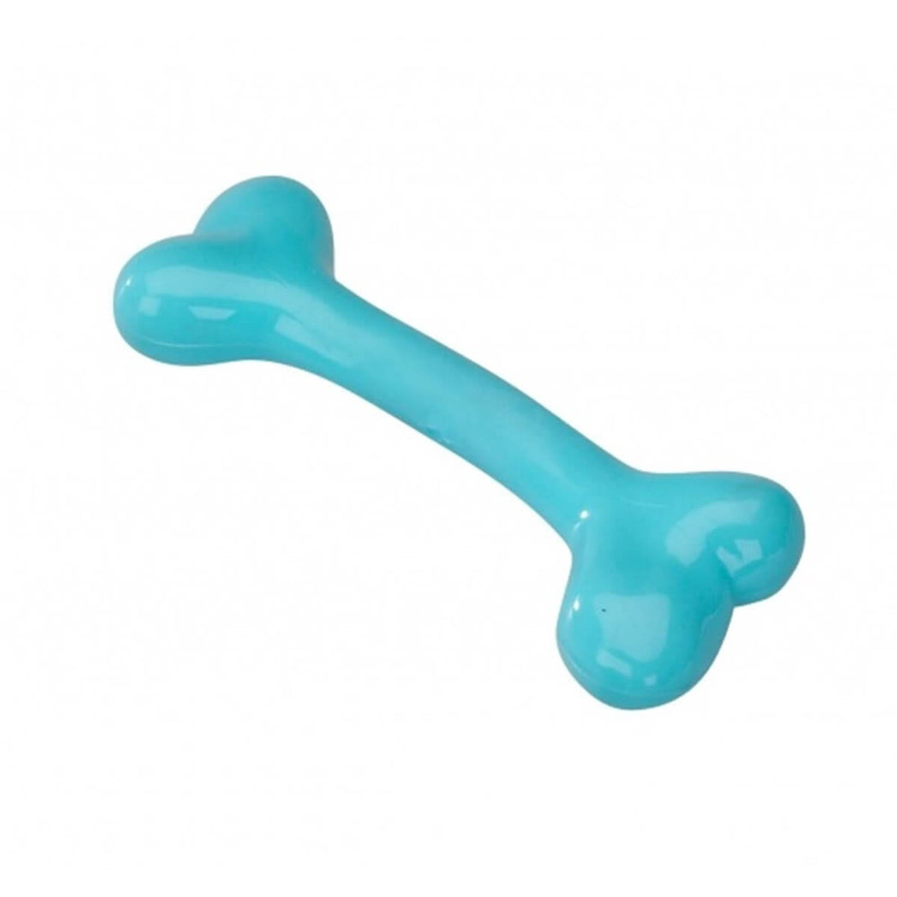 Duvo+ Rubber Bone Mint Scented Durable Dog Toy Blue 17.75 cm