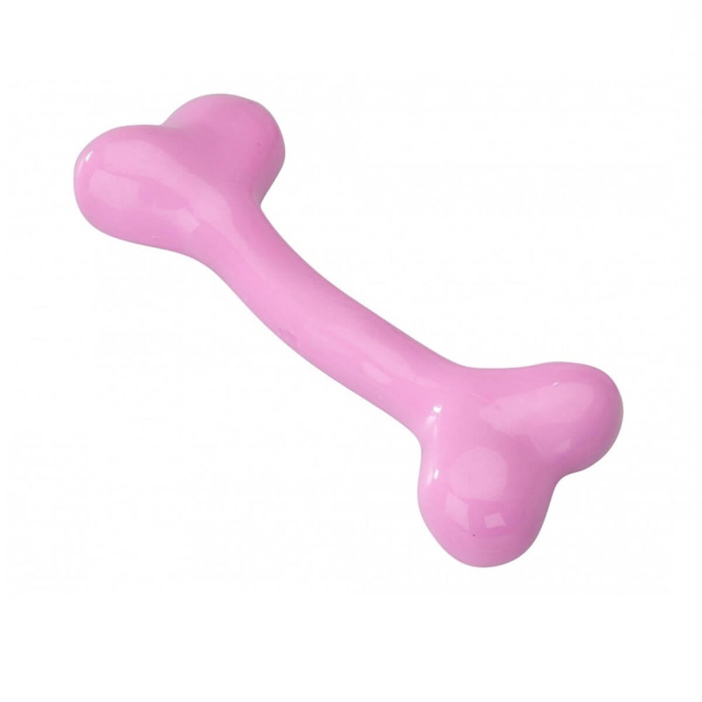 Duvo+ Rubber Bone Strawberry Scented Dog Toy Pink 17.75 cm