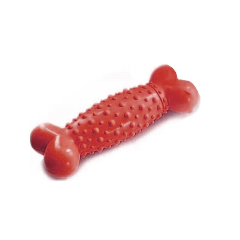 Duvo+ Rubber Dental Bone Textured Dog Toy 14cm