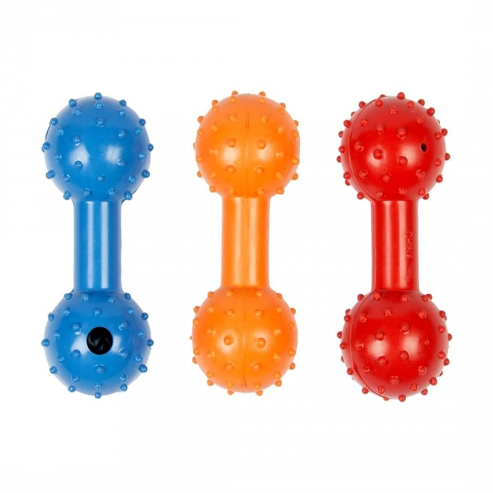 Duvo+ Rubber Dumbbell Dog Toy for Fetch Play, 11 cm Size