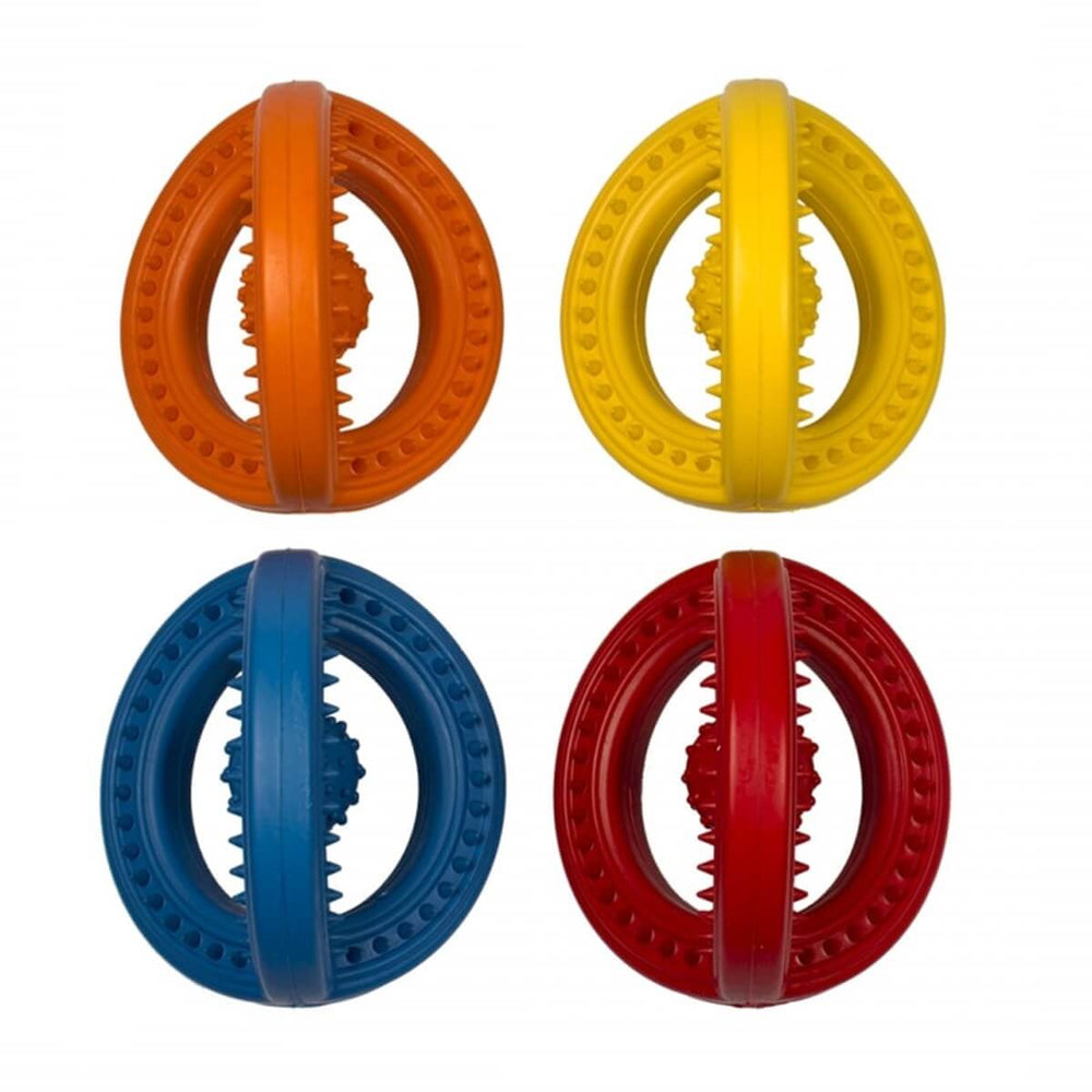Duvo+ Rubber Tugger Dog Toy with Multi-Grip Handle 7cm