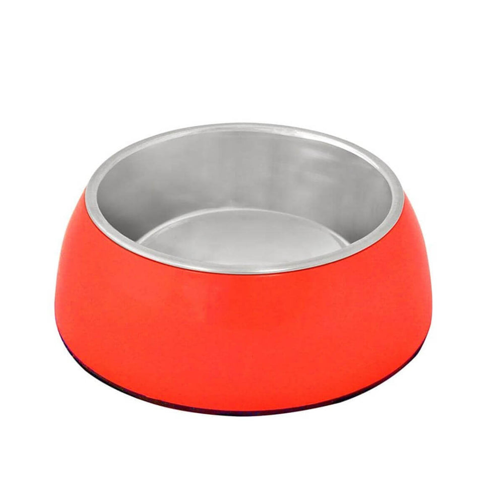 Duvo+ Glossy Stainless Steel Pet Bowl for Food and Water 450 ml
