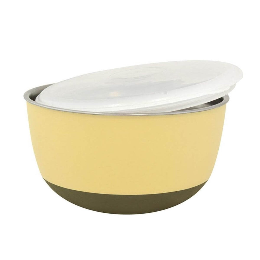 Duvo+ Stainless Steel Feeding Bowl with Lid Yellow 2900ml