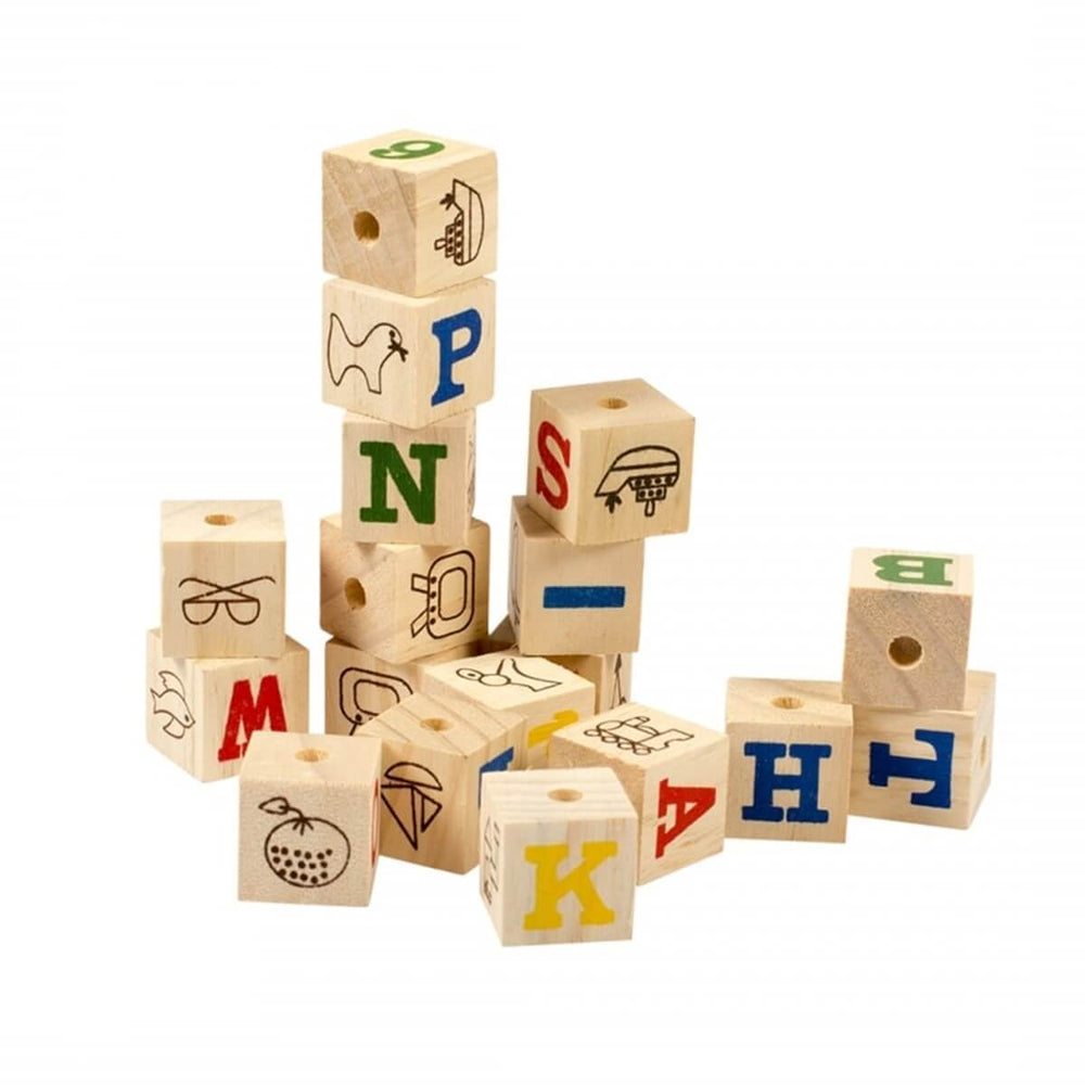 Duvo+ Wooden Smart Cubes Natural Hamster Chew Toys Small