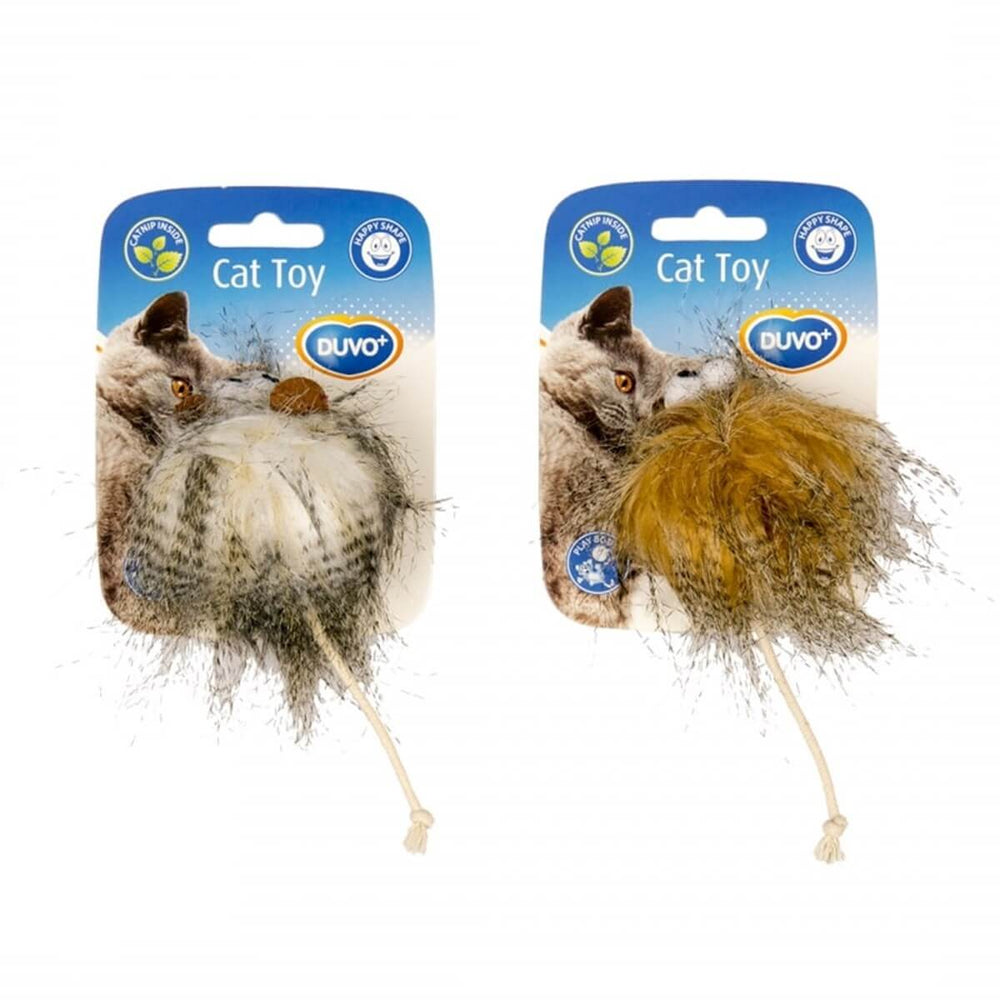 Duvo+ Wooly Cat Toy Mouse with Natural Catmint