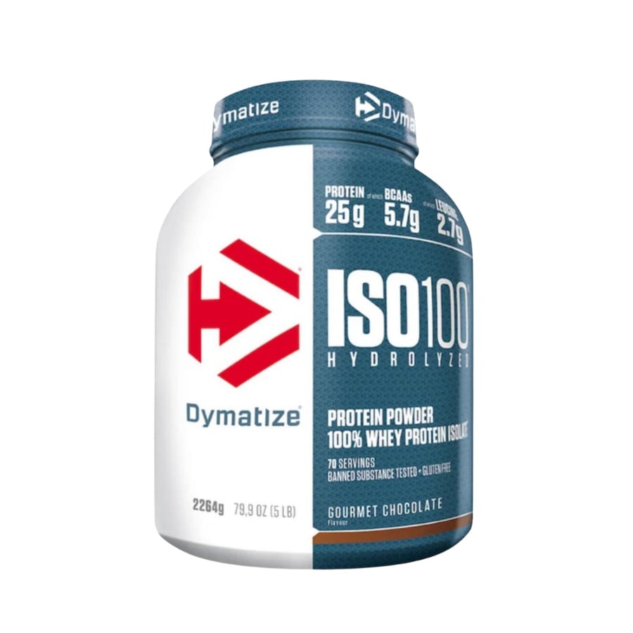 Dymatize Iso 100 Hydrolyzed Whey Protein Powder, Chocolate, 2264g