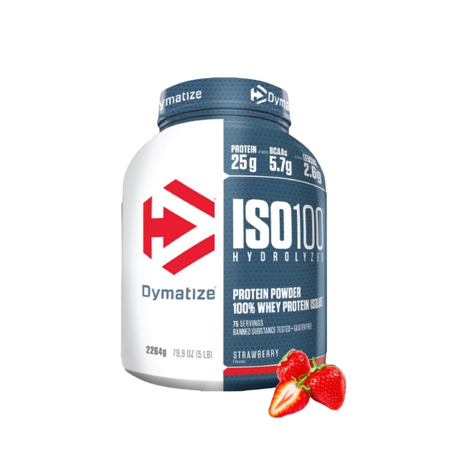 Dymatize ISO 100 Hydrolyzed Whey Protein Strawberry 2264g