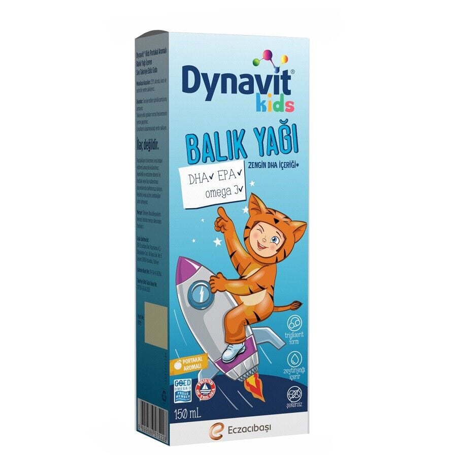 Dynavit KIDS Fish Oil Syrup Omega 3 Supplement 150ml