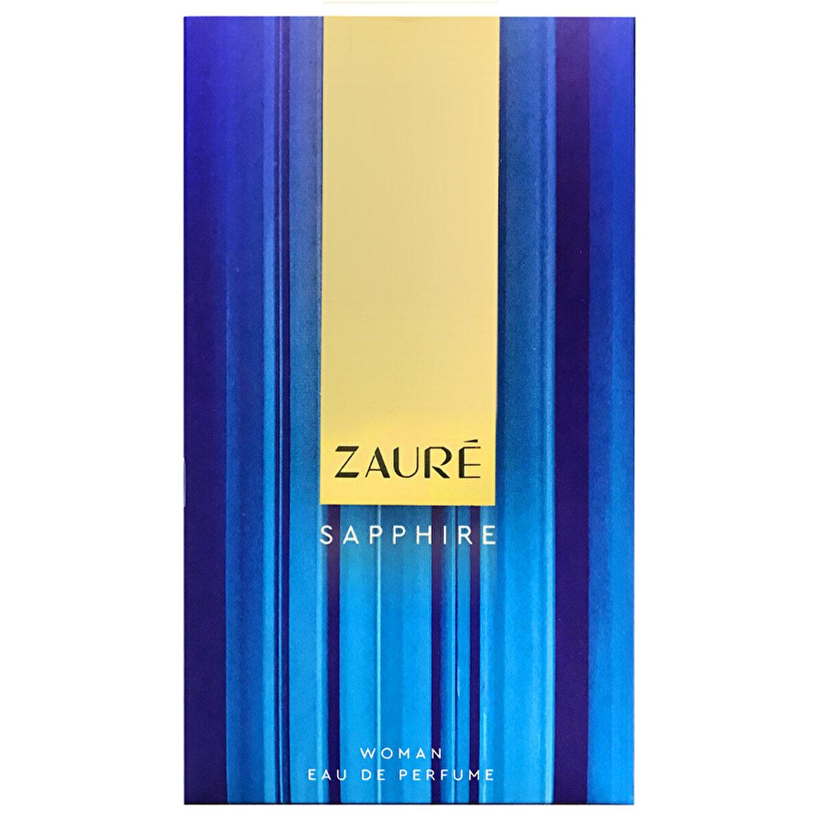 zaure sapphire edp women's perfume 50 ml bottle, sapphire perfume floral fragrance for women, zaure sapphire women's perfume in packaging Zaure Sapphire EDP Women's Perfume - Unique Floral Fragrance for Women | 50 ml Zaure Sapphire EDP Women's Perfume 50 ml zaure, sapphire-perfume, womens-perfume, floral-fragrance, edp, long-lasting, citrus-notes, luxury-perfume, gift-for-her, ai-generated