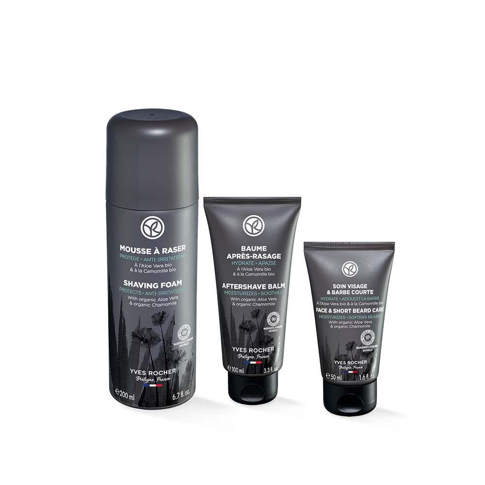 The Shaving Essentials Kit - Soothing Shaving Foam, Moisturizing Aftershave Balm & Beard Care Cream for Men Shaving Essentials Kit for Men - Soothing & Moisturizing shaving care set, beard care routine, soothing shaving products, moisturizing aftershave balm, beard care cream, men's grooming, sensitive skin care, shaving essentials, grooming kit, men's skincare