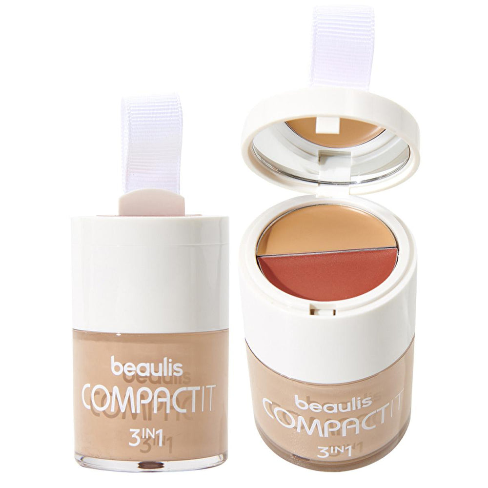 Beaulis 3-in-1 Compact Makeup Palette - Foundation, Blush, Concealer for Natural Finish - view 5