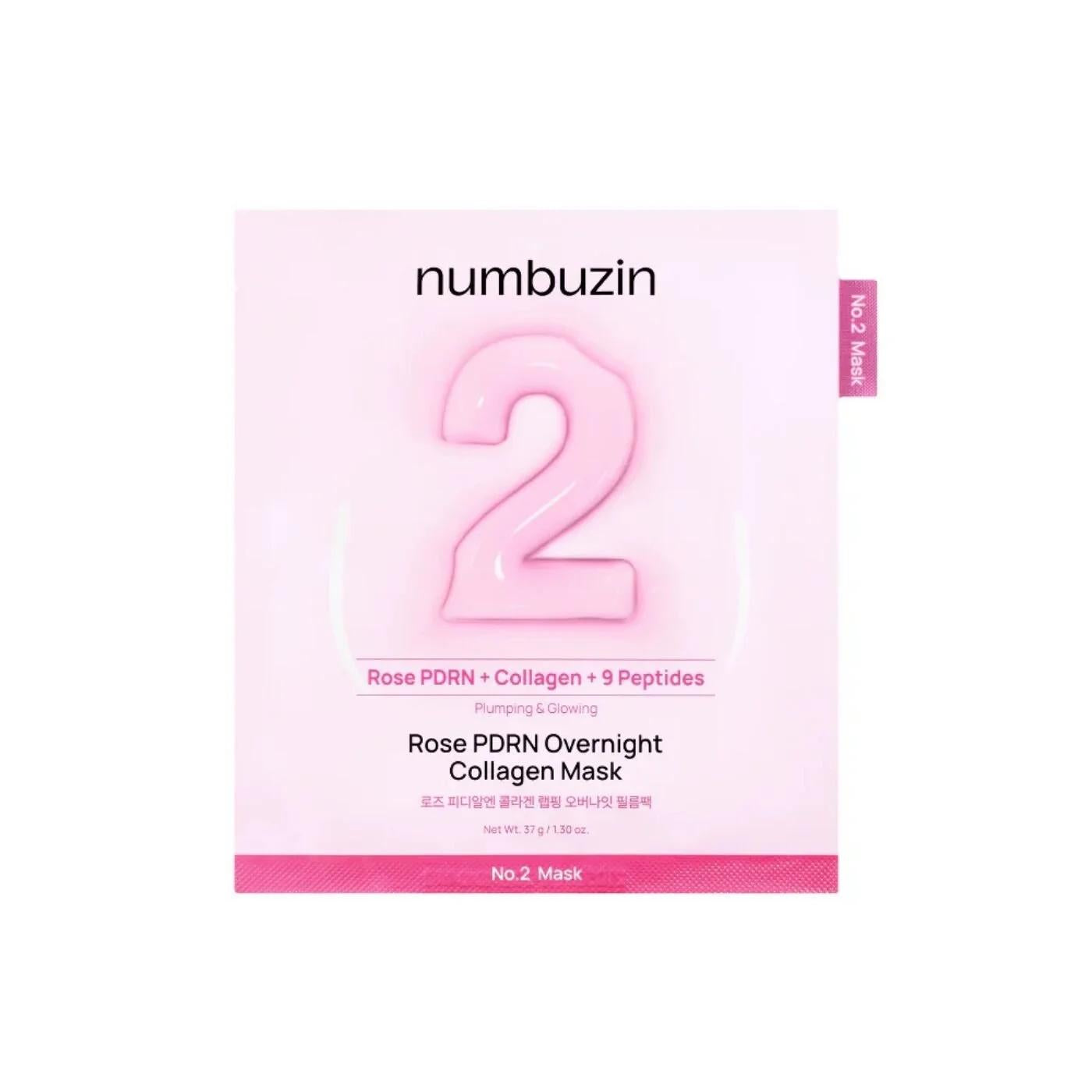 Numbuzin No.2 Rose PDRN Overnight Collagen Mask 1 pc