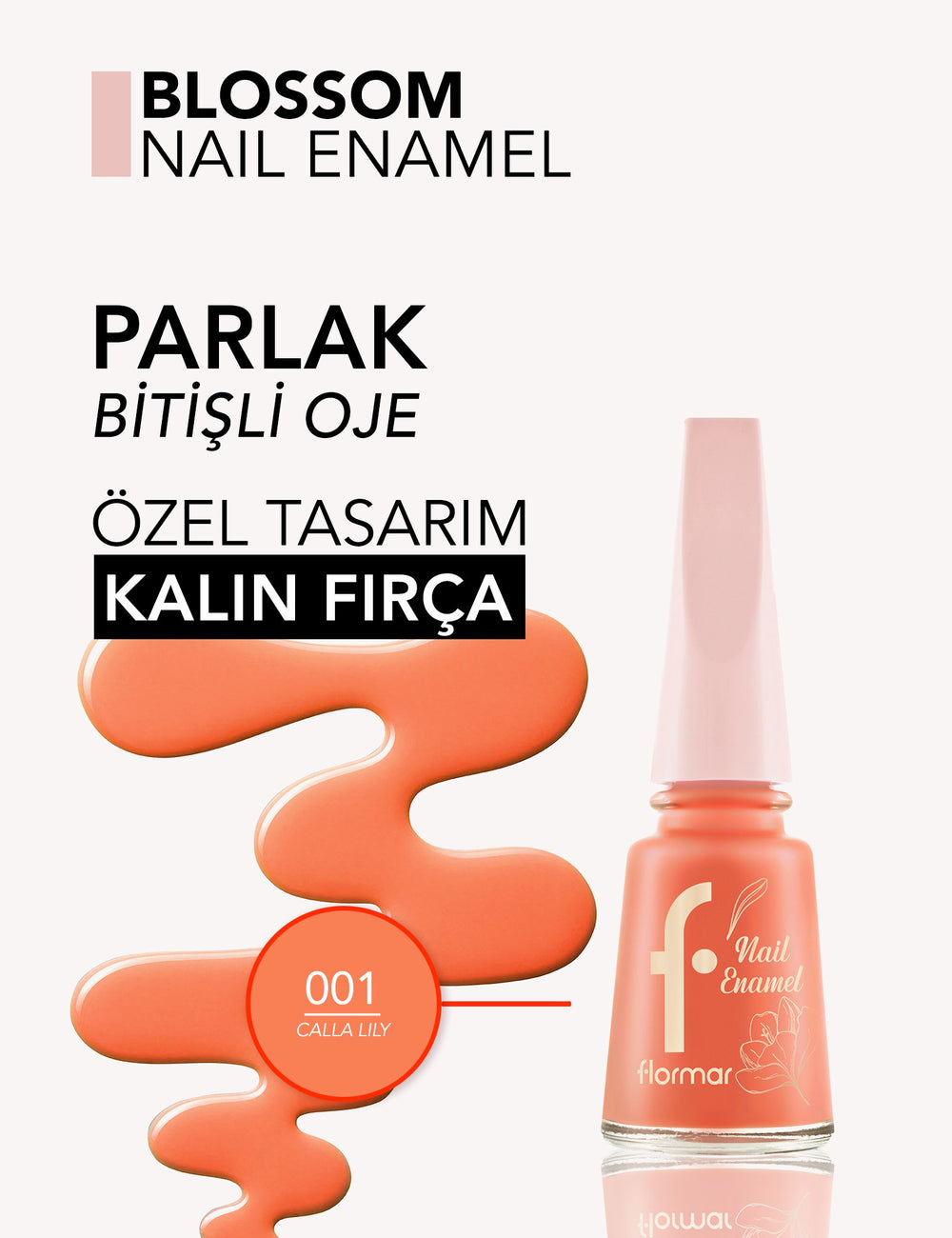 Flormar Blossom High-Pigment Long-Wear Glossy Nail Polish