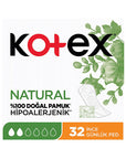 Kotex Natural Thin Daily Pads 32 Count - Hypoallergenic | Comfort