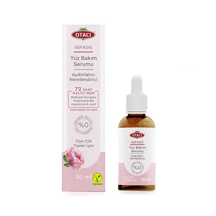 Otacı Rose Serum Moisturizing & Brightening 30ml - Natural Formula - Face Serum