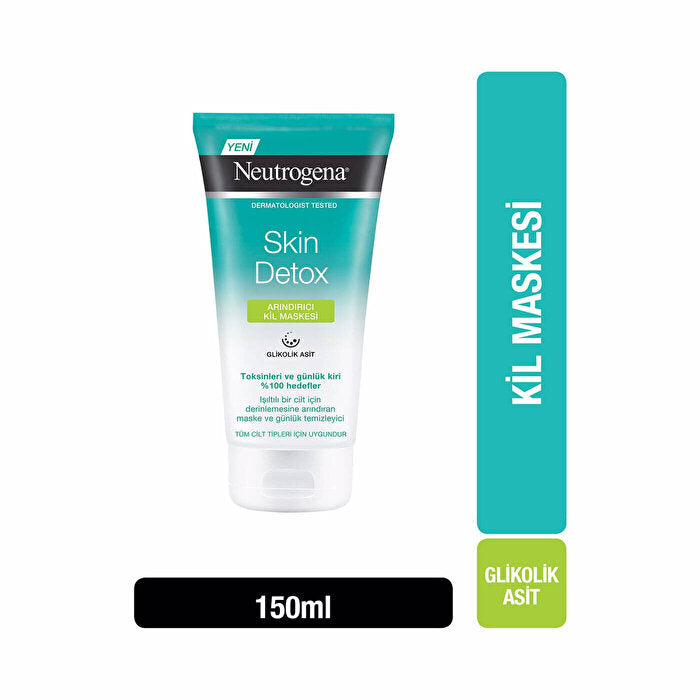 Neutrogena Skin Detox Cleansing Clay Mask 150ml - Deep Cleanser - Face Mask