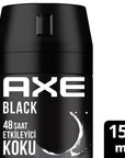 Axe Black Deodorant Spray for Men - 48 Hour Protection, Fresh Pear & Cedar Wood Fragrance Axe Black Deodorant Spray - 48 Hour Protection Axe Black Deodorant Spray, Men's Deodorant, 48-hour Deodorant Protection, Deodorant for Men, Body Spray for Men, Personal Care, Grooming, Fragrance, Confidence Booster, Long-Lasting Protection