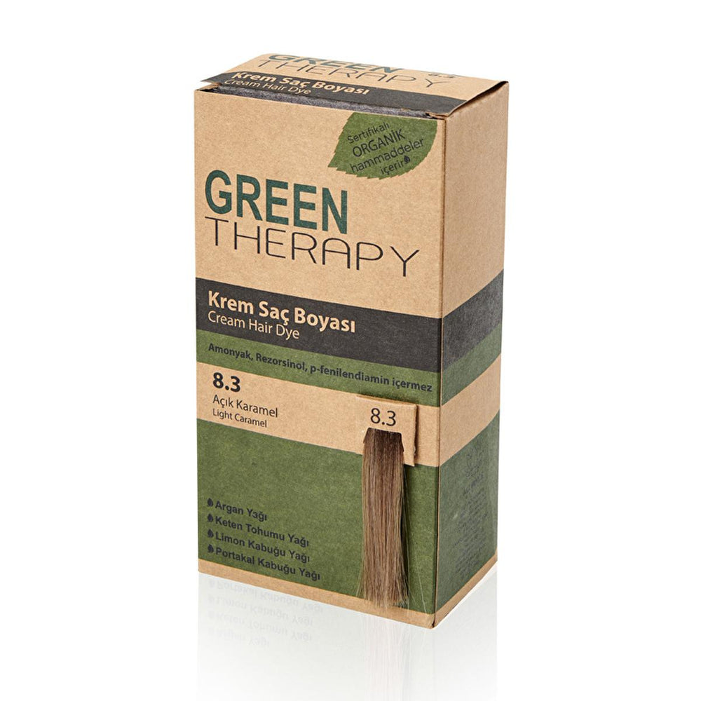 Green Therapy Natural Ammonia-Free Hair Dye with Argan Oil - Nourishing Hair Color for Dry & Damaged Hair - Hair Dye