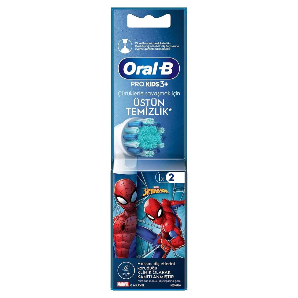 Oral-B Kids Spiderman Replacement Toothbrush Heads 2 Count