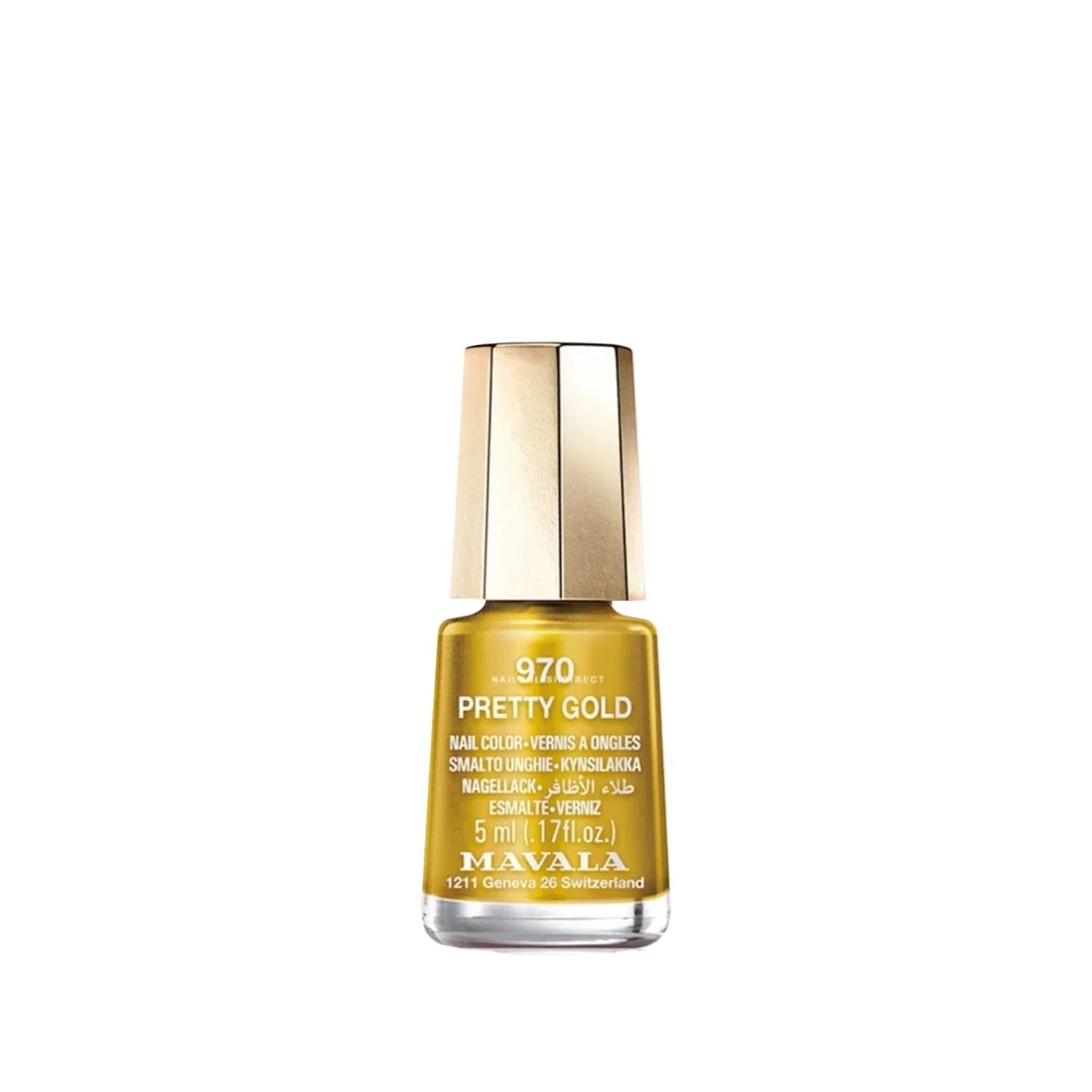 Mavala Mini Color Oje 970 Pretty Gold Nail Polish - 5ml Portable Gold Shade Mavala 970 Pretty Gold Mini Nail Polish - 5ml Mavala Mini Color Oje, Pretty Gold Nail Polish, 5 ml Nail Polish, Mavala 970, Mini Nail Polish, Portable Nail Polish, Travel Nail Polish, Gold Nail Polish, Unique Nail Colors, Cosmetic Nail Products, Nail Beauty Products, Mini Cosmetics, Travel Cosmetics, Nail Care on the Go