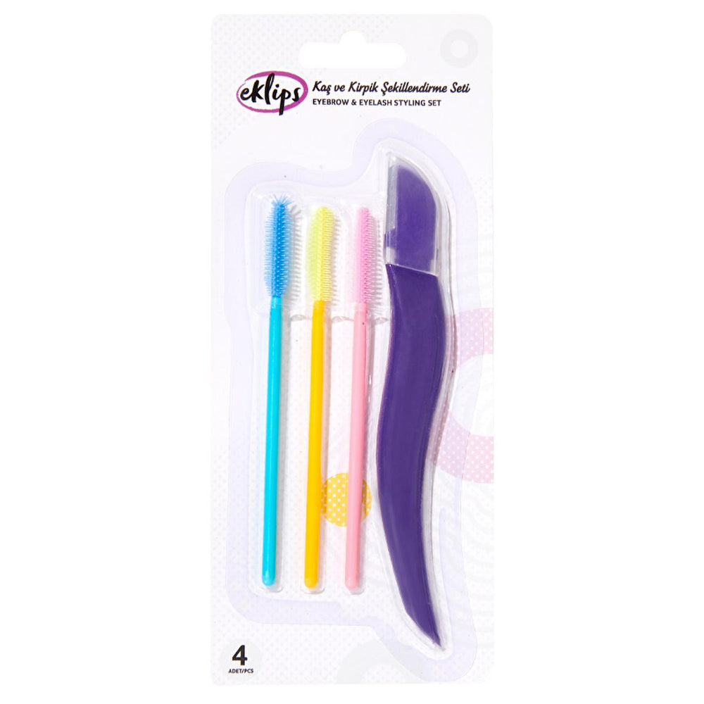 Eklips Eyebrow and Eyelash Shaping Set with Razor - Precise Grooming Kit for Beauty Enthusiasts - Mascara