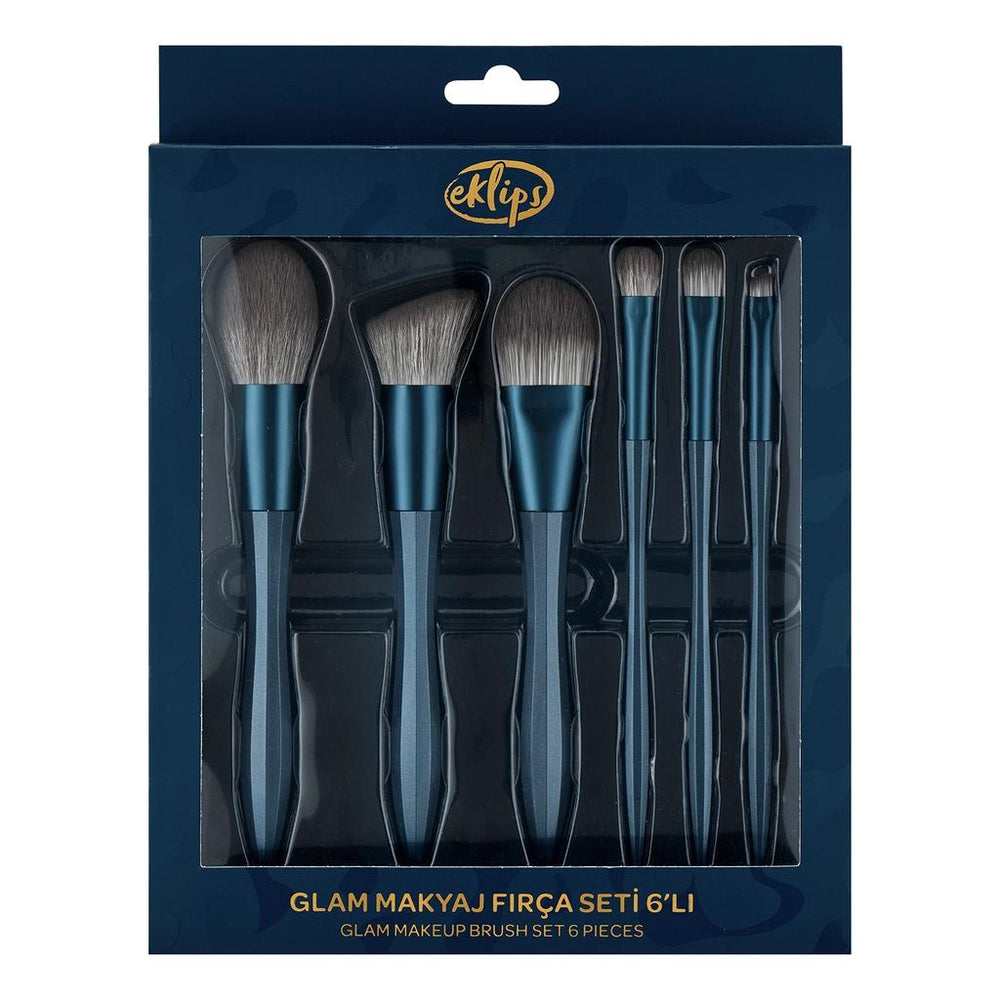 Eklips Glam Makeup Brush Set for Flawless Application 6 Pieces